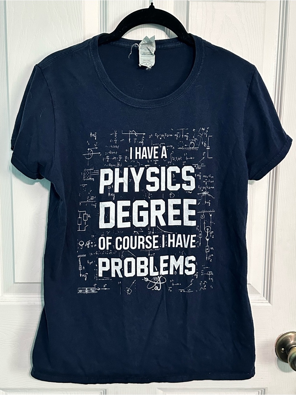 Physics Degree Graphic Tee - Navy Short Sleeve